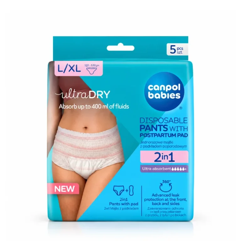CANPOL BABIES 5 CULOTTES JETABLES 2EN1 RESPIRANTES ET ULTRA-ABSORBANTES 78/012