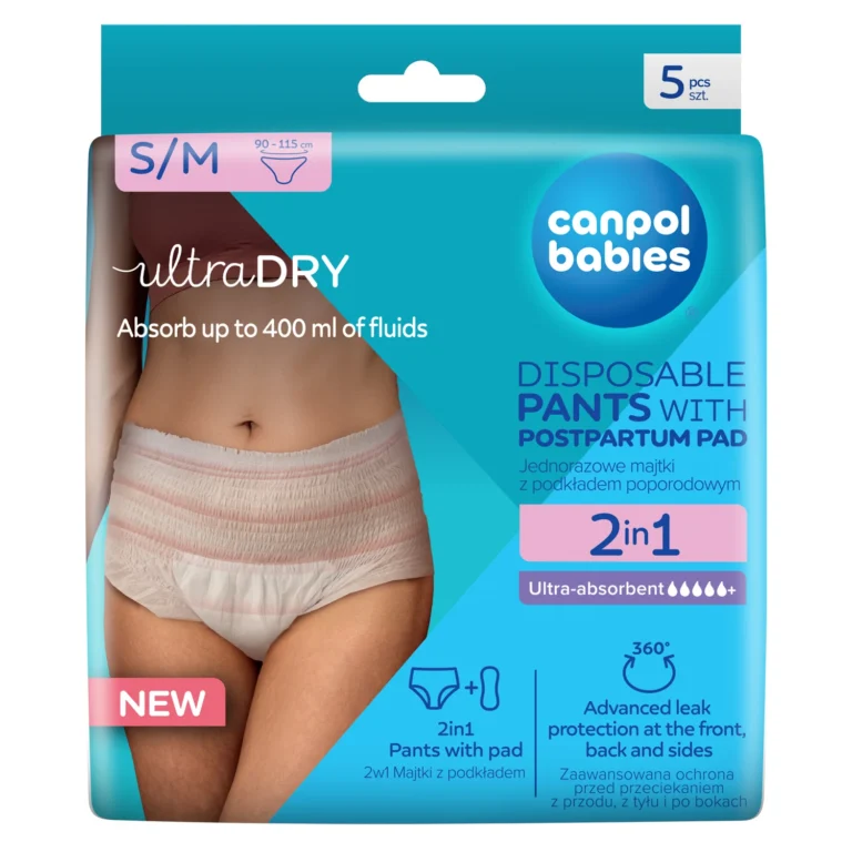CANPOL BABIES 5 CULOTTES JETABLES 2EN1 RESPIRANTES ET ULTRA-ABSORBANTES 78/011