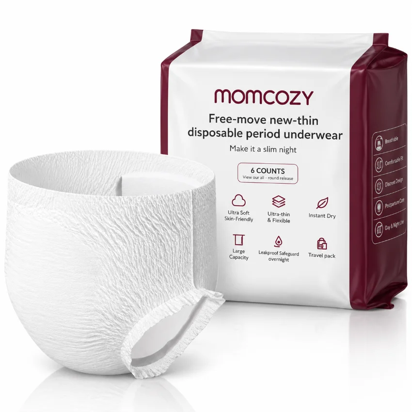 Momcozy Culottes Postpartum Jetables – Anti-Fuite 3D Culottes postpartum jetables