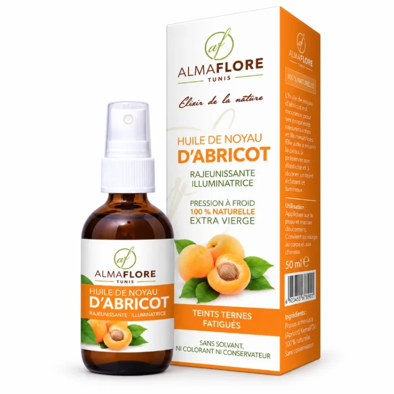ALMAFLORE HUILE VEGETALE DE NOYAU D’ABRICOT,50ML