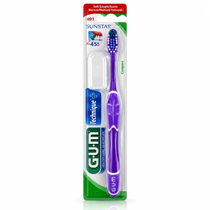 GUM Brosse à dents Technique Compact souple (491)